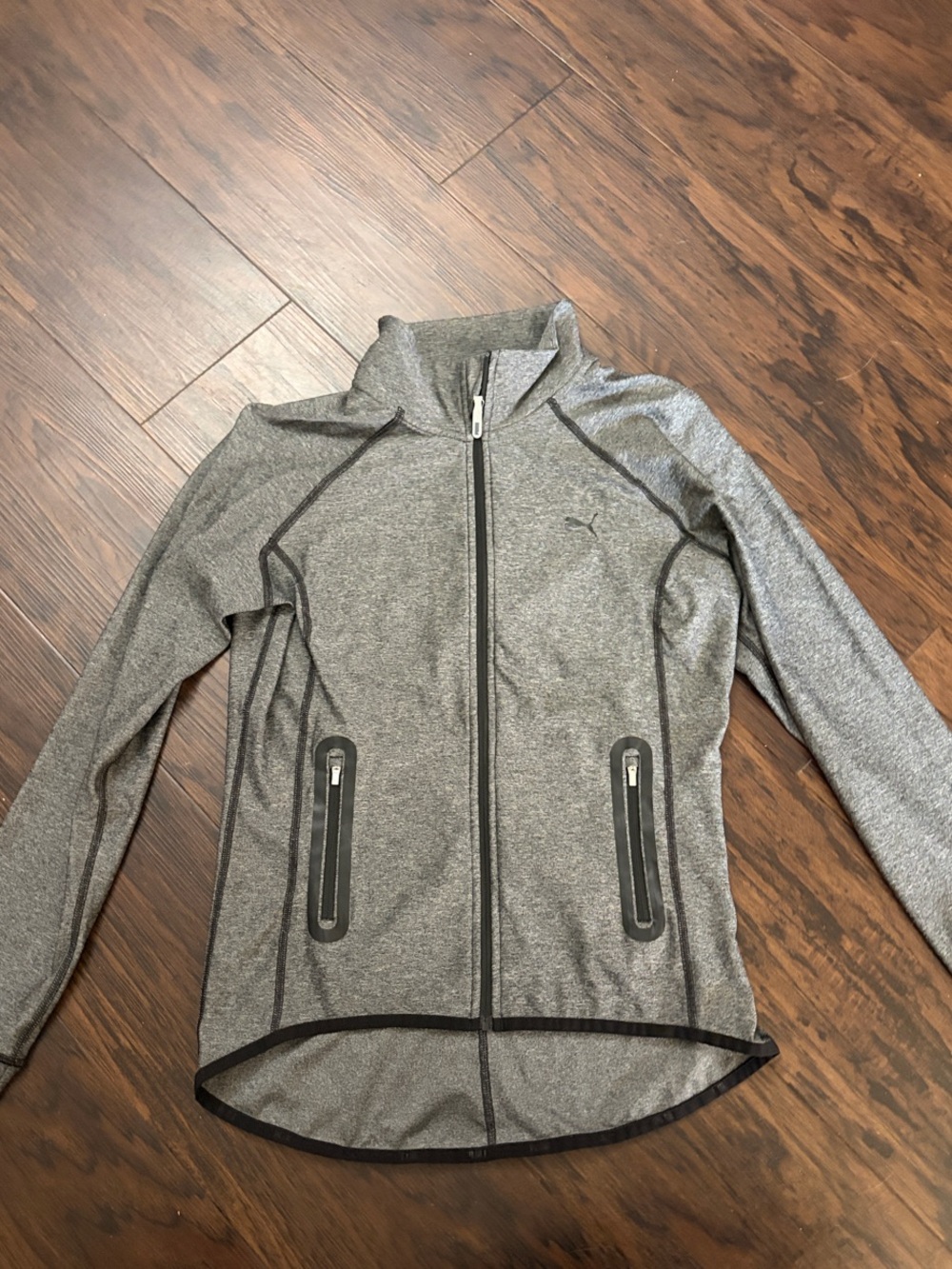 Puma Women's Grey Heather Full-Zip Performance Jacket